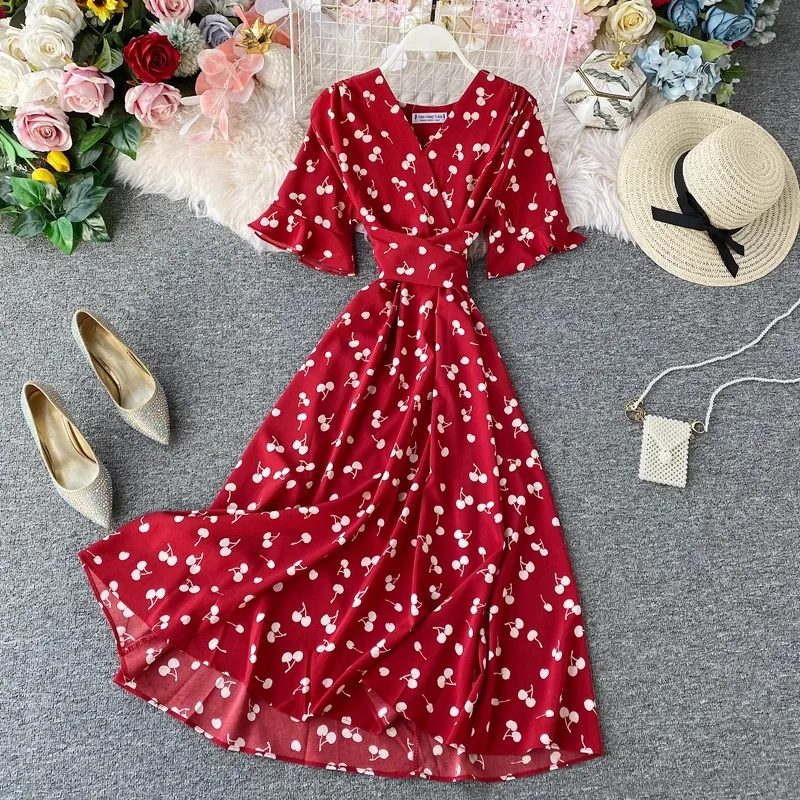 فستان نسائي طويل بستايل Vintage من YuooMuoo
